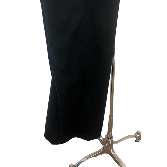 Anthropologie Elevenses Embroidered Black Slacks Size 6 Side Zip Straight Leg - Picture 8 of 16